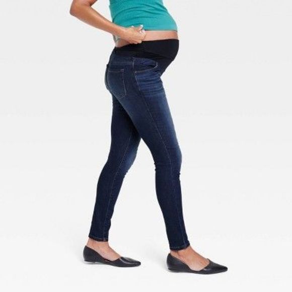 Over Belly Skinny Maternity Jeans - Isabel Maternity by Ingrid & Isabel Dar - Picture 2 of 4